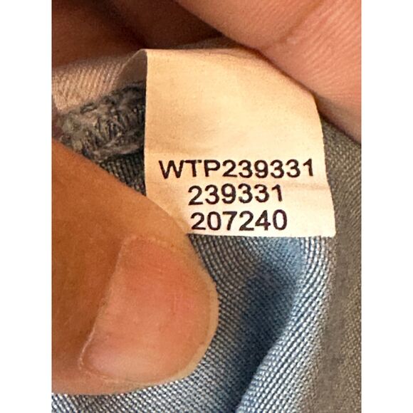 J. Jill Denim V-Neck 3/4 Sleeve Pullover Blouse - Picture 5 of 8